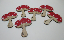Pilze Bastelzubehör Holz 6 Teile  Dekor