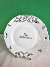Porzellanteller Zur Silberhochzeit D 26 cm Dekoration we331