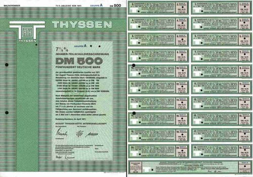 Thyssen 1971 duisburg hamborn - thyssen,