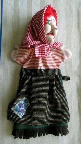 Alte handpuppe hexe - alte,