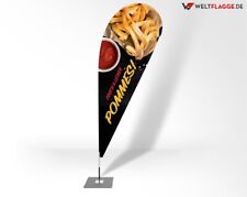 Pommes Beachflag - Werbefahne