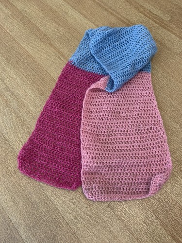 Schal selbstgestrickt bunt - ,