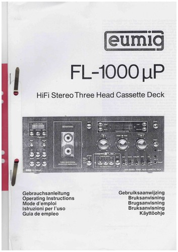 Eumig 1000 anleitung mit - fl-1000,