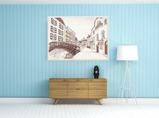 3D Skizze Stadt 48 Gerahmt