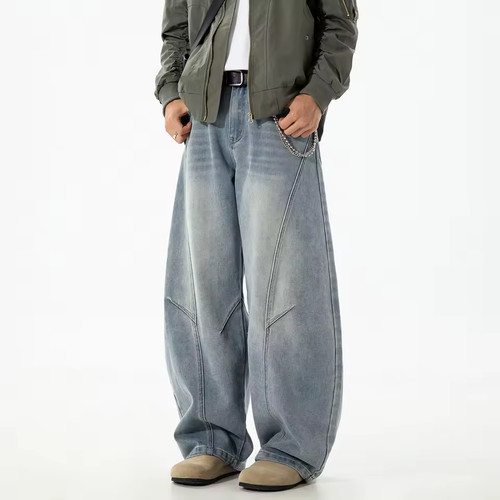 Men light blue baggy jeans - men’s,