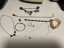 we/bü1# Aus Nachlass: konvolut  Silberschmuck gepunzt 141,68 gramm