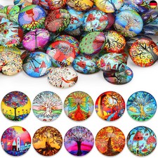 100 Stk Muggelsteine Bunt Kinder Groß 25mm Glasnuggets Glassteine Mosaiksteine 