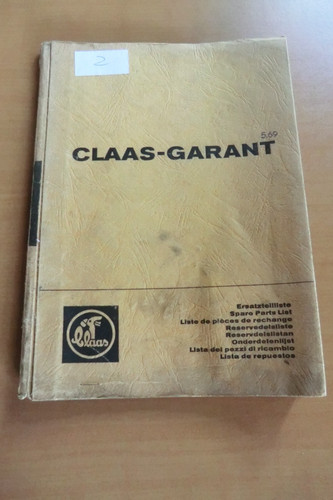 Ersatzteilliste claas garant - claas,
