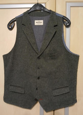 Montego  Herren Weste, Größe 52 (XL), 4 Knöpfe , grau/grün  Y