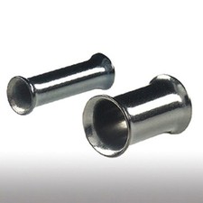 SCHWARZ Flesh Tunnel Double Flared Eyelet Plug Ohr Piercing Black Tube Lobes
