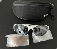 UVEX Sportbrille NEU!  Skibrille, Schnelle Sonnenbrille, Fahrradbrille, Weiß 