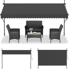 Klemmmarkise mit Kurbel