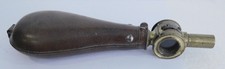 Alte pulverflasche leder mit - alte,