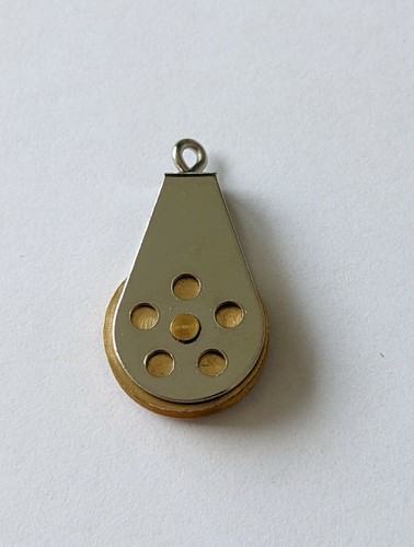 Block mit seilrolle messing - block,