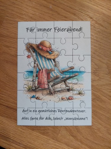 Puzzle karte glückwunsch - puzzle,