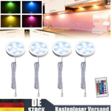 4 Stück RGB LED Unterbauleuchte Vitrine Regalbeleuchtung Schrankleuchten Küche