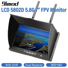 LCD5802D FPV Monitor mit DVR 5,8G 40CH 7" LCD Bildschirmmonitor für FPV Drohne