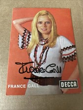 Autogramm FRANCE GALL - französiche Pop und Schlager-Sängerin Druck