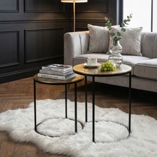 Satztisch 2er Set Metall gold