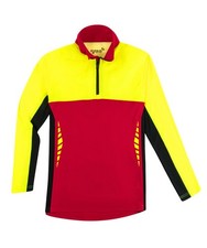 WOODCREEK Forstshirt Funktionsshirt Forst Waldarbeit rot/gelb Langarm Shirt