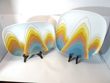 2 Teller 100 Jahre  Rosenthal Design Rosamunde Nairac 70er Jahre Vitrinenstück