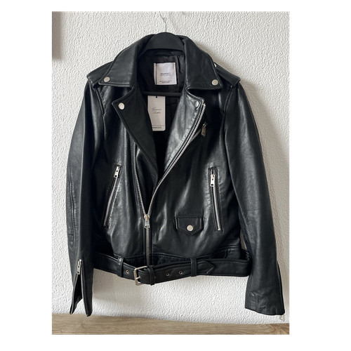 Mango damen biker lederjacke - damen, biker-lederjacke