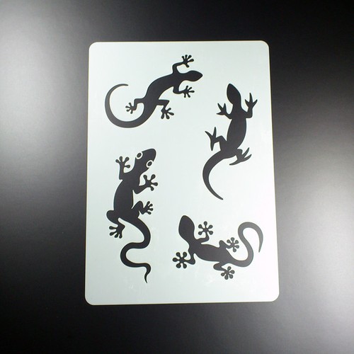 Schablone gecko salamander - a4,