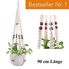 Premium Makramee Blumenampel Blumentopf Garten Balkon BOHO Hängeampel Wandbehang