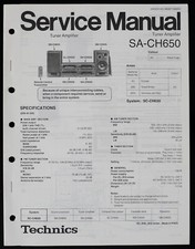 Original TECHNICS SA-CH650 Tuner Amplifier Service Manual / Anleitung o188