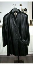 ledermantel - nappa- damen - schwarz - 42/44 - gefüttert - gebraucht