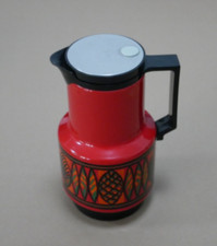 Vintage Dr. Zimmermann Rotpunkt Thermoskanne Isolierkanne 1L Emaille Rido Busse