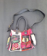 Desigual Bols London Floreada, Umhängetasche, Bunt Weiß-Rot, Hippie Boho