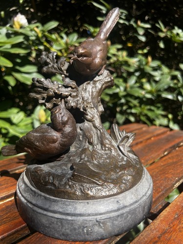 Bronze vögel vogelpaar - vögel,