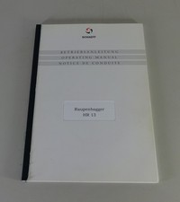 Operating instructions manual - operating, instructions/manual