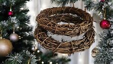 2x DIY Deko 20cm Holz Kranz zum basteln Rattan zum selbst Dekorieren Weihnachten