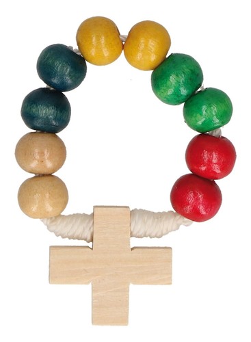 Fingerrosenkranz geknüpft aus