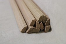 (a65)  10Stk 100cm Viertelstableiste Eiche 9x15mm Fegeleisten Holzleisten