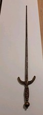 ?️ Dekoratives Schwert im Jugendstil – bronzener Griff, Stahlklinge – ca. 1900