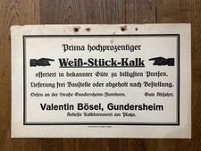Orig. altes Werbeschild Valentin Bösel Gundersheim alte Reklame Pappe kein Email