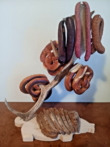 Damhirsch geweih brezel und - damhirsch,