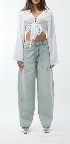 Damen distressed baggy jeans - damen,