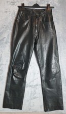 Raberg schwarze Echtleder Hose