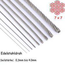 Edelstahl Drahtseil V2A 0,3mm