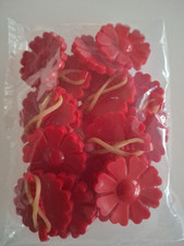 8 Paar alte Zopfhalter Zopfgummi Haarspangen Haar Spangen 70 ziger Vintage Rot