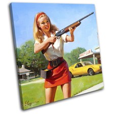 Vintage Girl Poster Sexy Retro