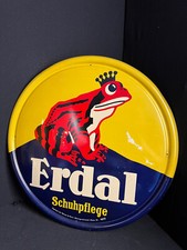 Erdal Schuhpflege Rotfrosch Blechschild 50 cm - D um 1930/50  Kein Emailleschild