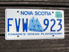 Original Schild  Canada - Nova Scotia