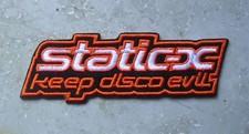 STATIC-X - KEEP DISCO EVIL -- PATCH/AUFBÜGLER/AUFNÄHER -- INDUSTRIAL / NU METAL