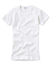 Orig.  Bundeswehr Unterhemd T-Shirt Doppelripp NEU 100% Baumwolle halbarm weiss