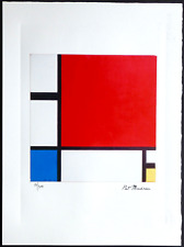Piet Mondrian " KOMPOSITION mit rot, blau & gelb" 1930 Lithografie, sign. 17/300
